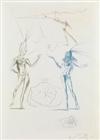 SALVADOR DALÍ Group of 5 color drypoints.